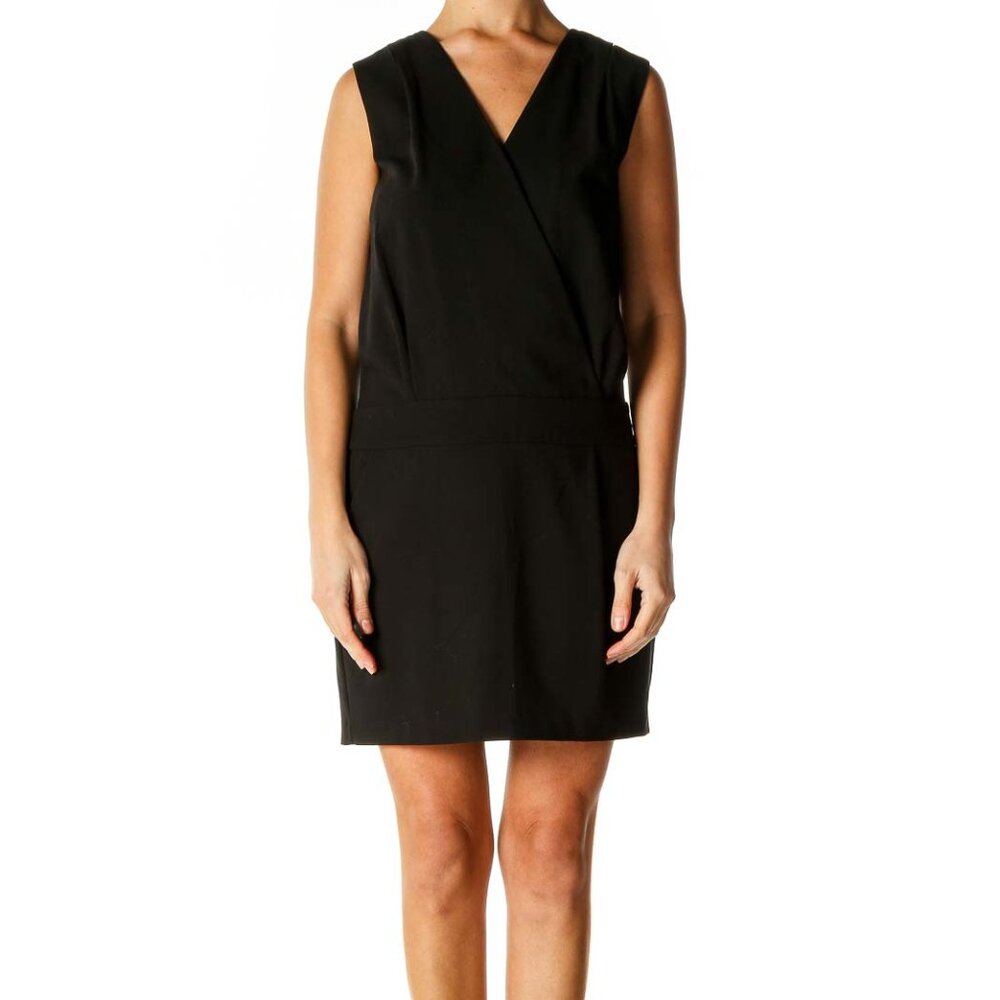 Gap Black Solid Classic Shift Dress